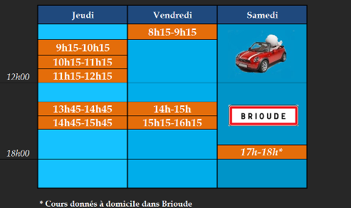 horaires cours piano clermont-ferrand